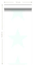 Miniatyrbild 7 av 7: Origin Wallcoverings tapet stor stjärna matt vitt och glänsande mintgrönt 53 cm x 10,05 m