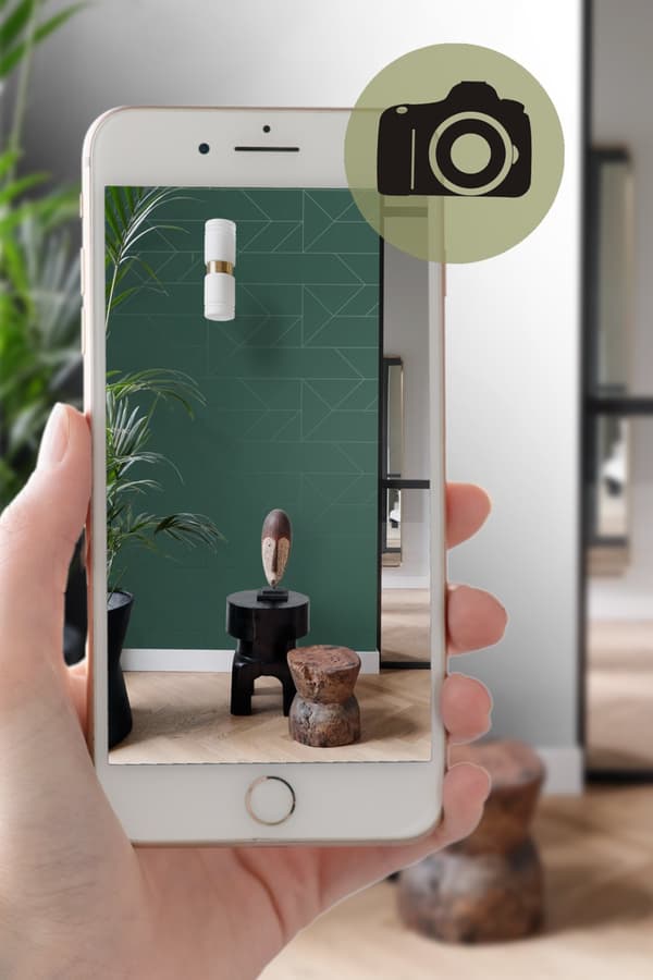 Origin Wallcoverings tapet grafiska linjer mörkgrönt 0,53 x 10,05 m