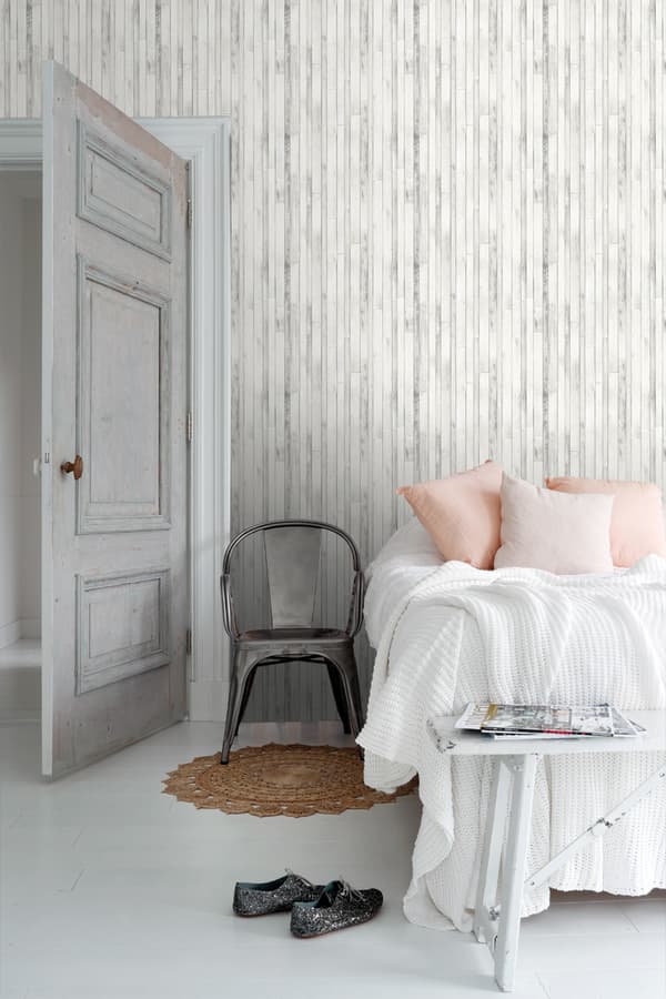ESTAhome tapet träskräp gammaldags vitt 53 cm x 10,05 m