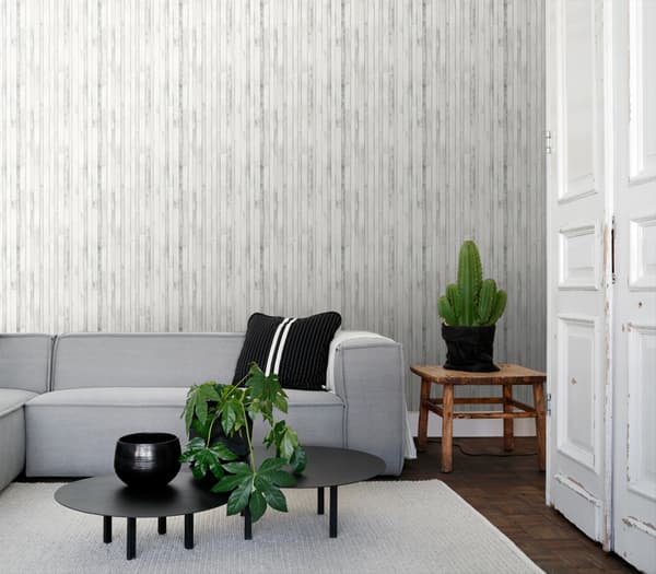 ESTAhome tapet träskräp gammaldags vitt 53 cm x 10,05 m