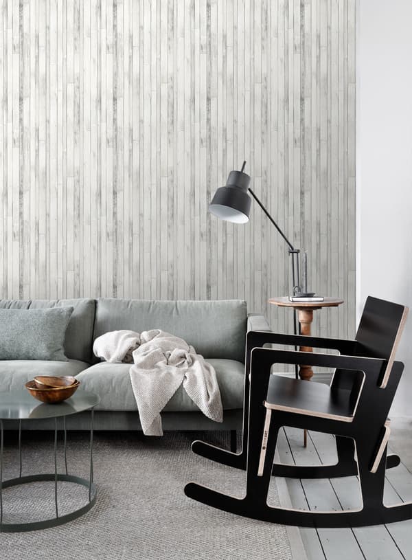 ESTAhome tapet träskräp gammaldags vitt 53 cm x 10,05 m