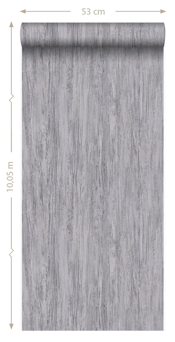 Origin Wallcoverings tapet träeffekt grått 53 cm x 10,05 m