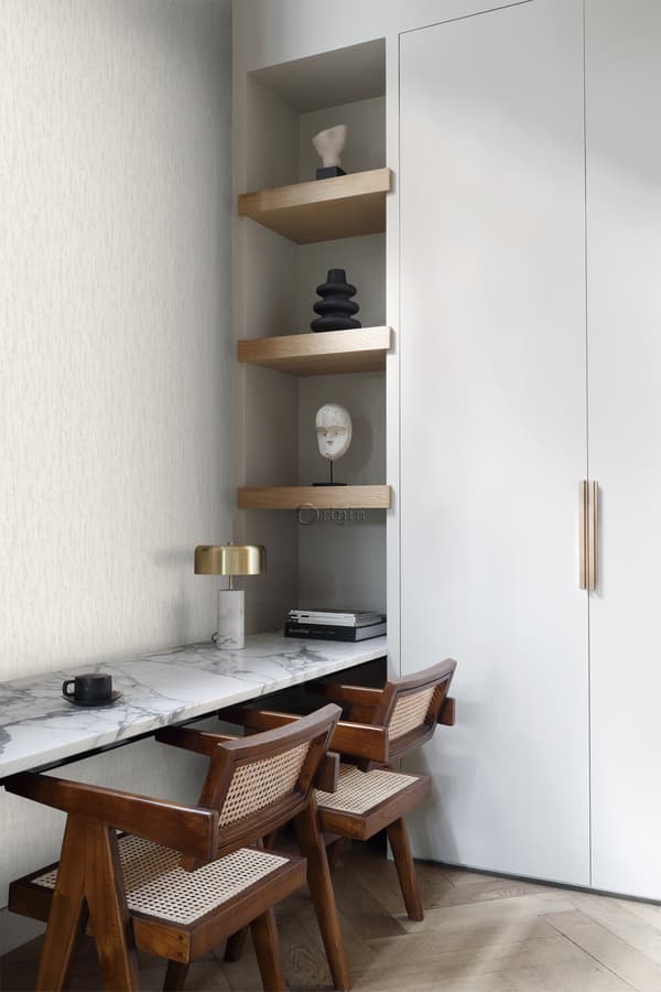 Origin Wallcoverings tapet travertin naturlig kalksten ljusbeige 53 cm x 10,05 m