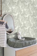 Miniatyrbild 4 av 8: ESTAhome tapet tropiska blad ljusgrått - 138989 - 0,53 x 10,05 m