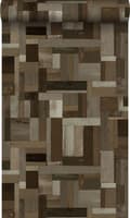 Miniatyrbild 1 av 8: Origin Wallcoverings tapet träskräp plankor motiv mörkbrunt 53 cm x 10,05 m
