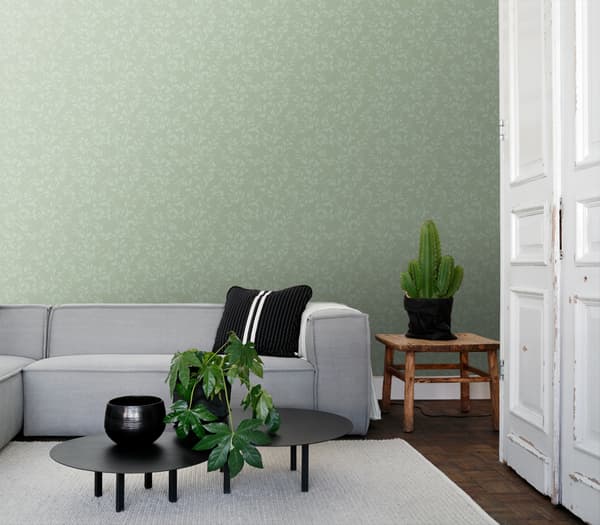 ESTAhome tapet små blad grönt 0,53 x 10,05 m