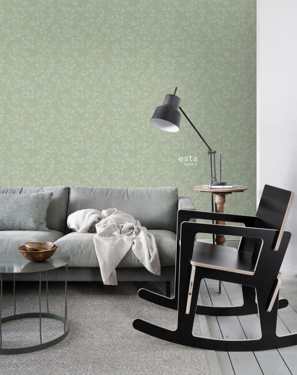 ESTAhome tapet små blad grönt 0,53 x 10,05 m