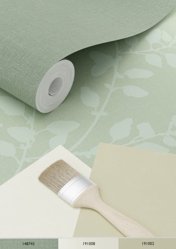 ESTAhome tapet små blad grönt 0,53 x 10,05 m