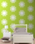 Miniatyrbild 3 av 5: ESTAhome tapet spetsblommor limegrönt 53 cm x 10,05 m