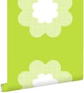 Miniatyrbild 1 av 5: ESTAhome tapet spetsblommor limegrönt 53 cm x 10,05 m