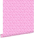Miniatyrbild 1 av 4: ESTAhome tapet prinsess-ord rosa 53 cm x 10,05 m