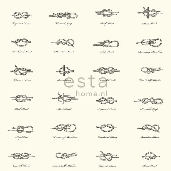 ESTAhome tapet knuder brunt 53 cm x 10,05 m