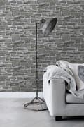 Miniatyrbild 6 av 8: ESTAhome tapet tegelvägg mörkgrått 53 cm x 10,05 m