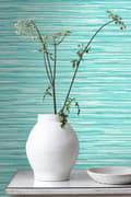 Miniatyrbild 3 av 8: ESTAhome tapet vävt motiv turkost 53 cm x 10,05 m