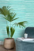 Miniatyrbild 8 av 8: ESTAhome tapet vävt motiv turkost 53 cm x 10,05 m