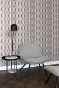 Miniatyrbild 4 av 8: ESTAhome tapet retromotiv mullvadsgrått 53 cm x 10,05 m