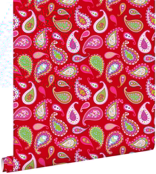 ESTAhome tapet paisleys rødt 53 cm x 10,05 m