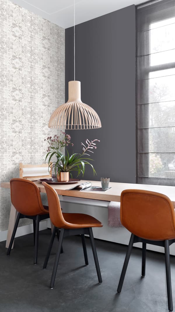 ESTAhome tapet orientalisk kelim lapptäcksmatta varm ljusgrått 53 cm x 10,05 m