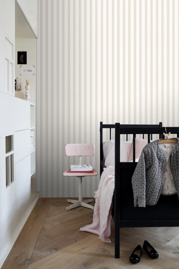 ESTAhome tapet striber beige - 127615 - 53 cm x 10,05 m