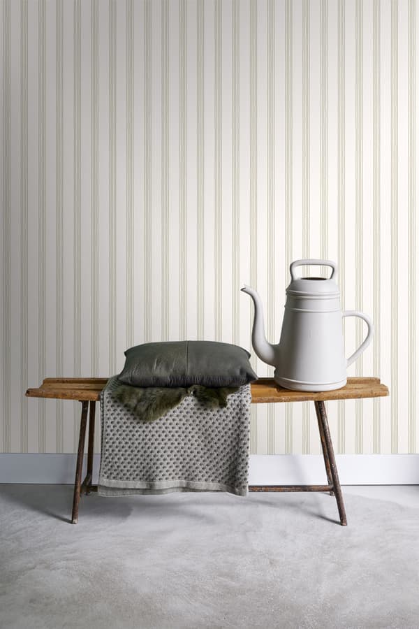 ESTAhome tapet striber beige - 127615 - 53 cm x 10,05 m