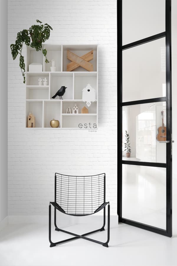 ESTAhome tapet murstensvæg hvidt 53 cm x 10,05 m