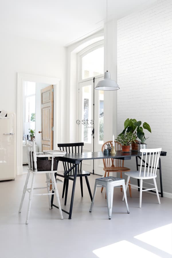 ESTAhome tapet murstensvæg hvidt 53 cm x 10,05 m