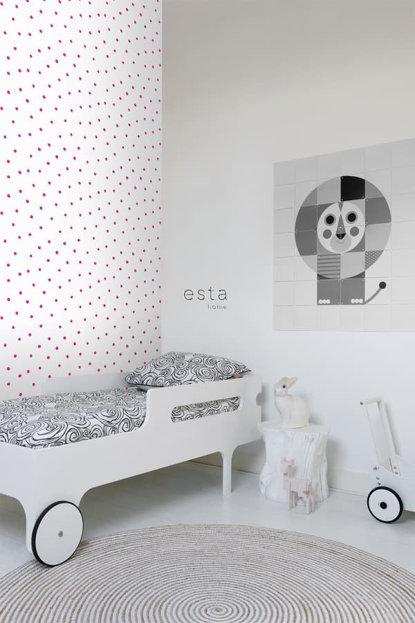 ESTAhome tapet blommor rosa 53 cm x 10,05 m