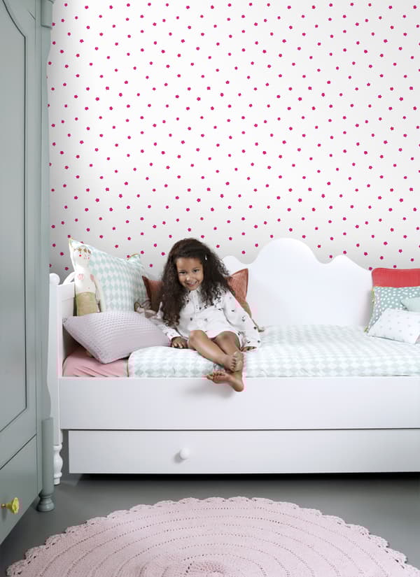 ESTAhome tapet blommor rosa 53 cm x 10,05 m