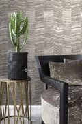 Miniatyrbild 7 av 8: Origin Wallcoverings tapet siscksackränder av skiktad marmor ljusgrått 53 cm x 10,05 m
