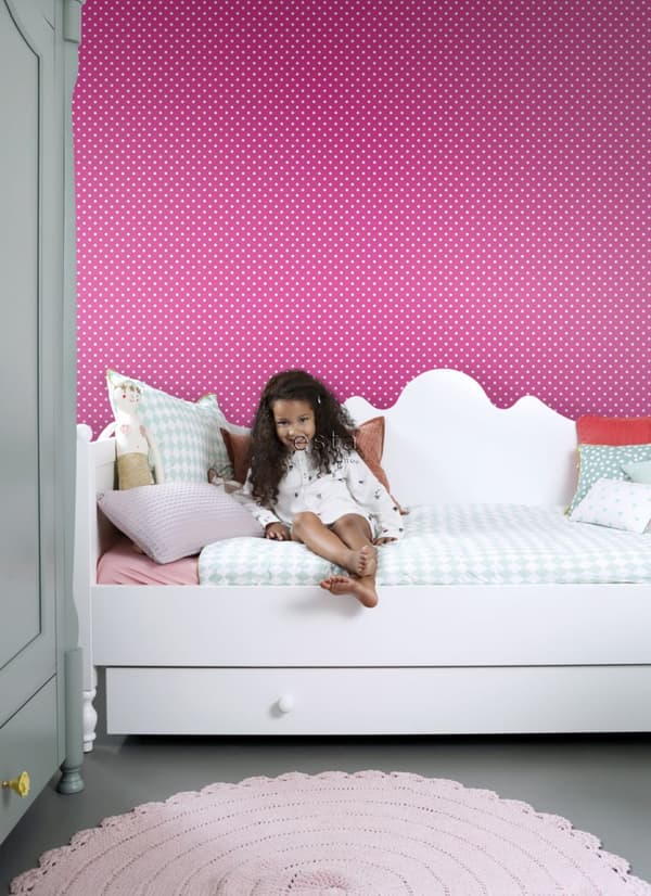 ESTAhome tapet prickar rosa 53 cm x 10,05 m