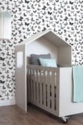Miniatyrbillede 3 af 8: ESTAhome tapet sommerfugle sort og hvidt 53 cm x 10,05 m