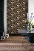 Miniatyrbillede 5 af 8: ESTAhome tapet blomster gråagtigt olivengrønt 0,53 x 10,05 m