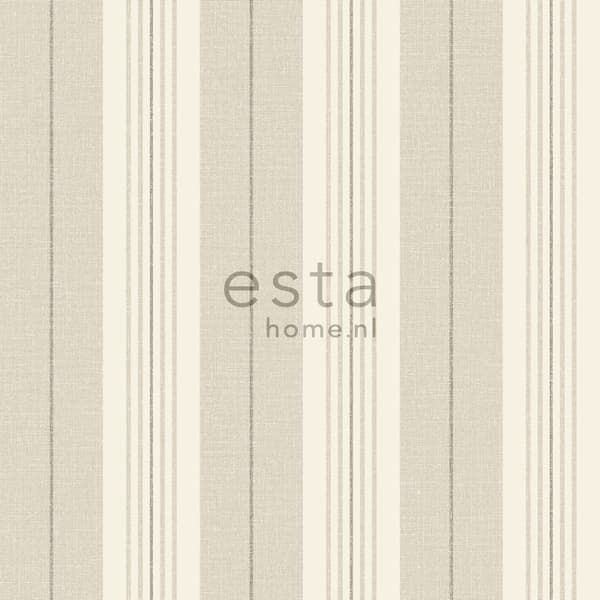 ESTAhome tapet striber brunt 53 cm x 10,05 m