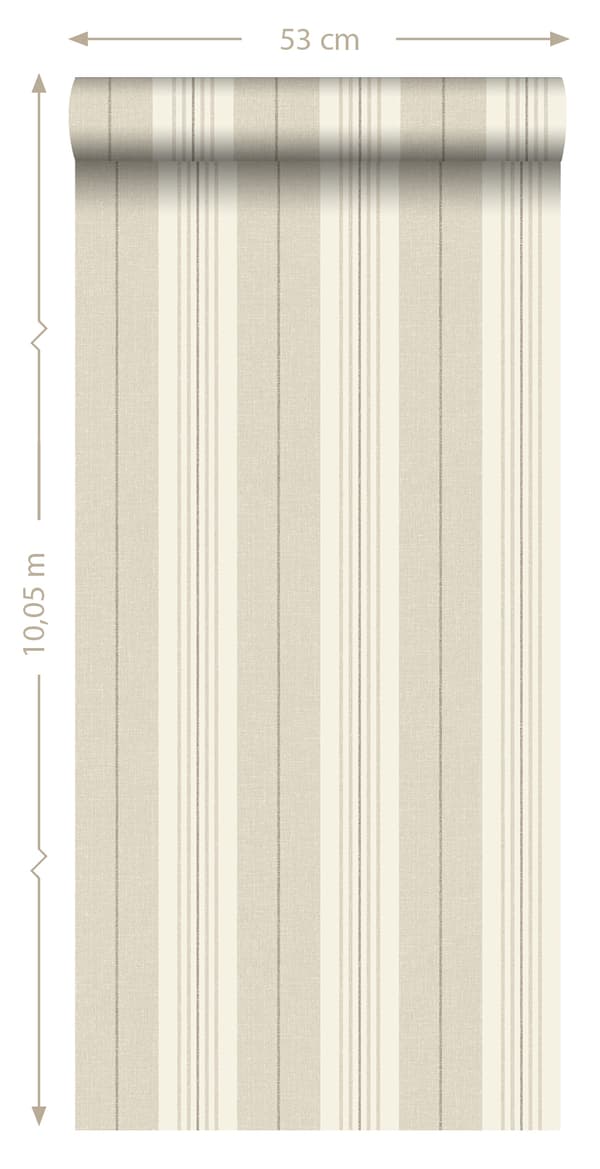 ESTAhome tapet striber brunt 53 cm x 10,05 m