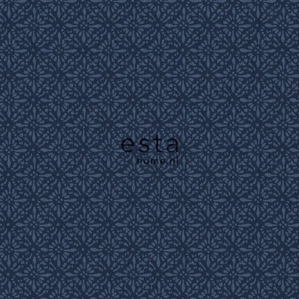 ESTAhome tapet orientalsk motiv blåt 53 cm x 10,05 m