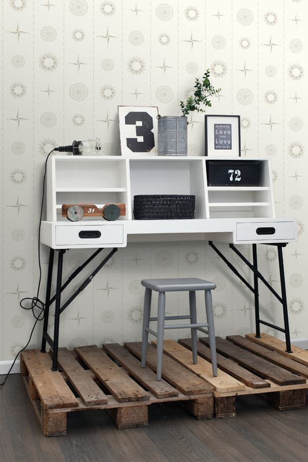ESTAhome tapet kompassros beige - 136423 - 53 cm x 10,05 m