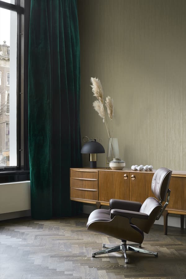 Origin Wallcoverings tapet smal rand guldglänsande 53 cm x 10,05 m