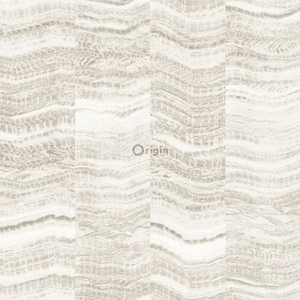Origin Wallcoverings tapet siscksackränder av skiktad marmor beige 53 cm x 10,05 m