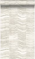 Miniatyrbild 1 av 8: Origin Wallcoverings tapet siscksackränder av skiktad marmor beige 53 cm x 10,05 m