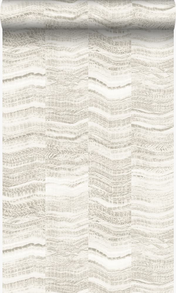 Origin Wallcoverings tapet siscksackränder av skiktad marmor beige 53 cm x 10,05 m