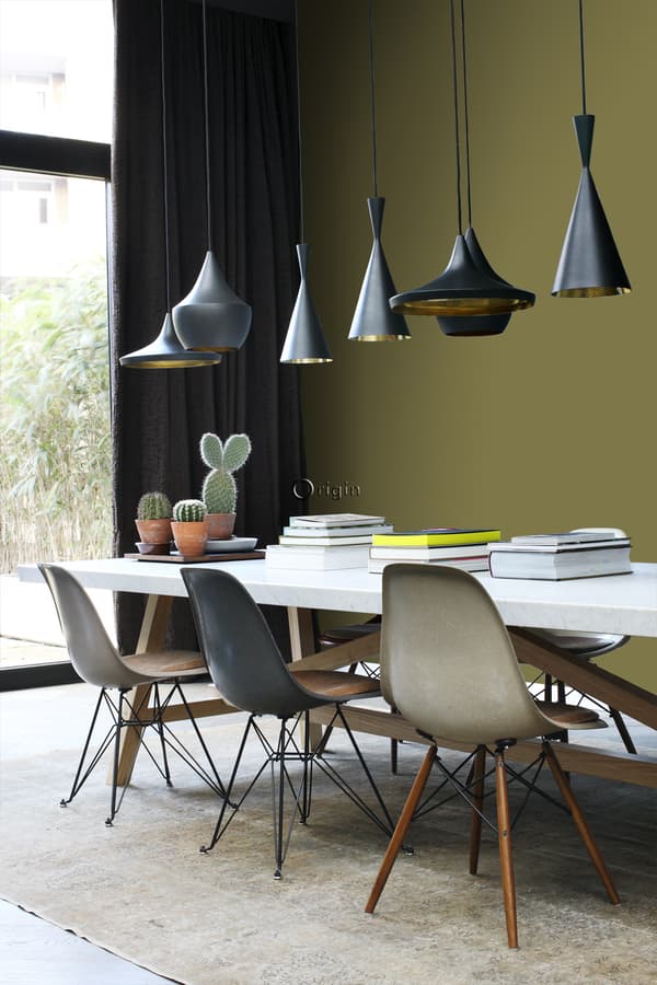 Origin Wallcoverings tapet enfärgad ockra 53 cm x 10,05 m
