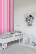 Miniatyrbild 4 av 8: ESTAhome tapet ränder rosa och turkost 53 cm x 10,05 m