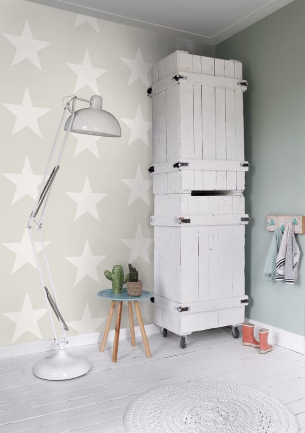 ESTAhome tapet stjärnor beige 53 cm x 10,05 m