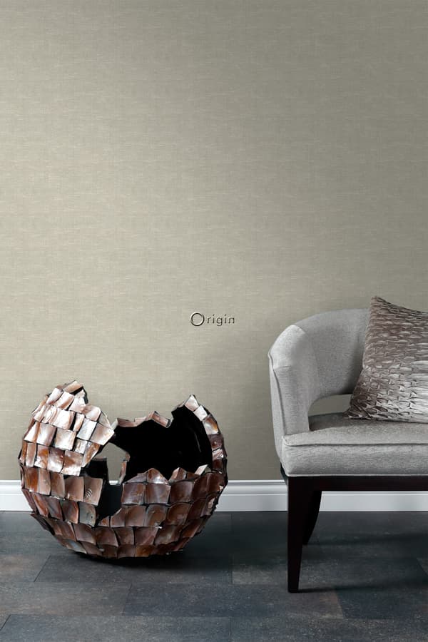 Origin Wallcoverings tapet linnestruktur beige 0,53 x 10,05 m