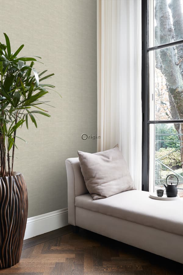 Origin Wallcoverings tapet linnestruktur beige 0,53 x 10,05 m