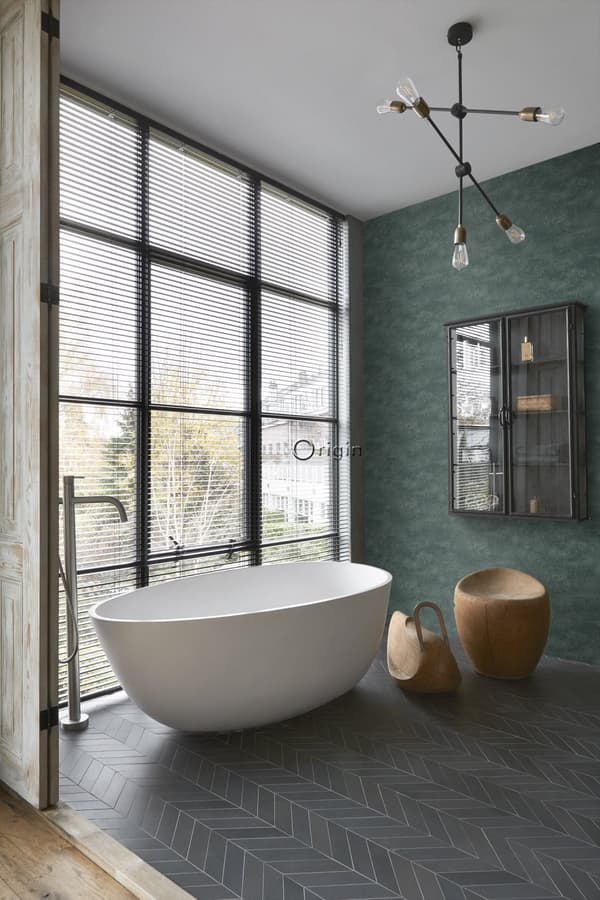 Origin Wallcoverings tapet natursten med krakeleret effekt smaragdgrønt 53 cm x 10,05 m