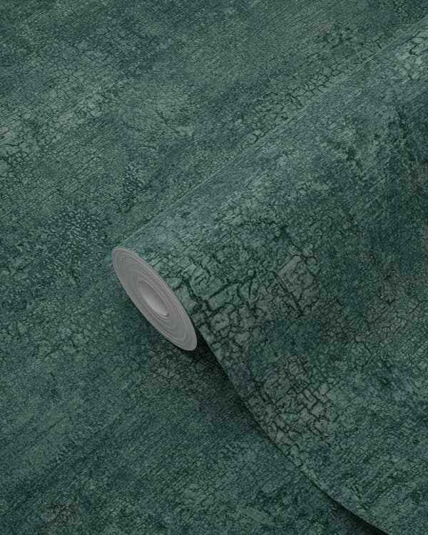 Origin Wallcoverings tapet natursten med krakeleret effekt smaragdgrønt 53 cm x 10,05 m