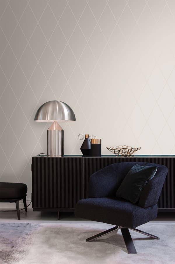 Origin Wallcoverings tapet romb varm silver 53 cm x 10,05 m