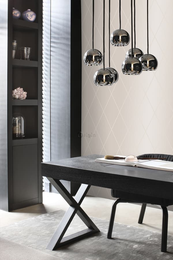 Origin Wallcoverings tapet romb varm silver 53 cm x 10,05 m