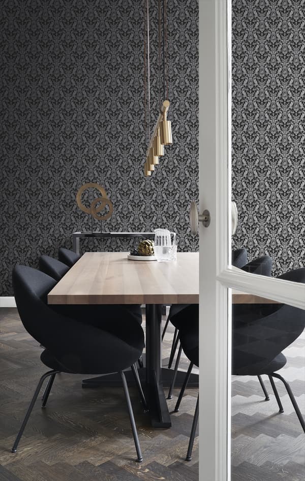 Origin Wallcoverings tapet ornament svart 53 cm x 10,05 m